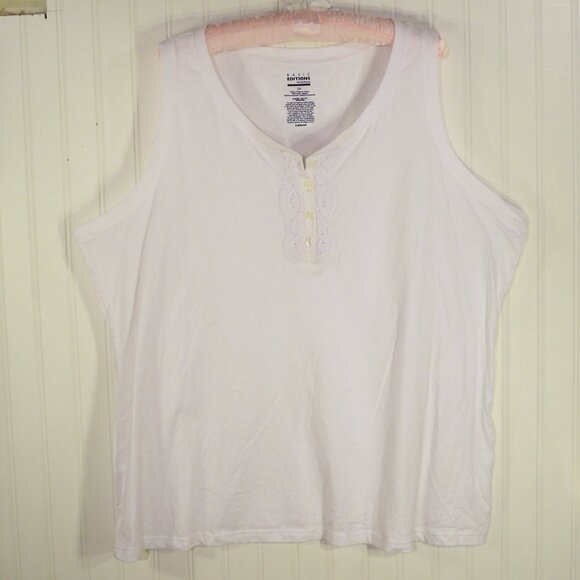 Basic Editions Woman *Tank Top, Lase, 2X - Picture 1 of 5